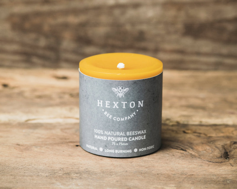 Beeswax - Hand Poured Solid Candle - 75x75mm